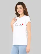Round Neck Printed T-Shirt for Women & Girls 