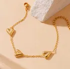 Stainless Steel Gold Plated Bracelet for Women, Gold