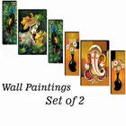 MDF 2 Pcs Designer Wall Painting for Home & Office 