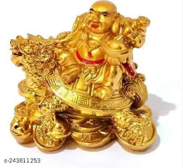 Laughing Buddha Showpieces (Gold)