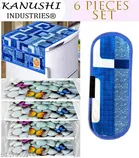 KANUSHI Industries® 1Pc Fridge Cover for Top with 6 Utility Pockets + 1 Handles Covers + 4 Fridge Mats 