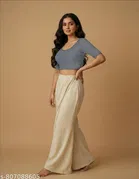Lycra Ready Made Blouse for Women, Grey 