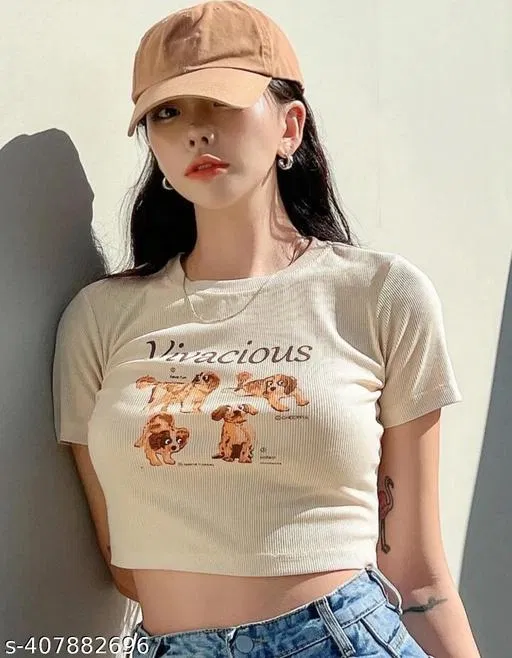 Lycra Top for Women, White (L)