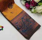 Dola Silk Zari Woven Saree for Women, Yellow 