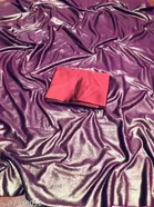 Lycra Solid Saree for Women 