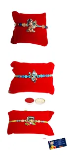 Metal Ladoo Gopal Rakhi 