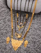 Combo of 4 Pcs Mangalsutras with Earrings Set for Women 