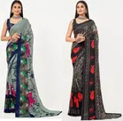 Georgette Printed Saree for Women 