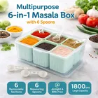 Multipurpose 6-in-1 Masala Box with 6 Spoons, 1800ml 