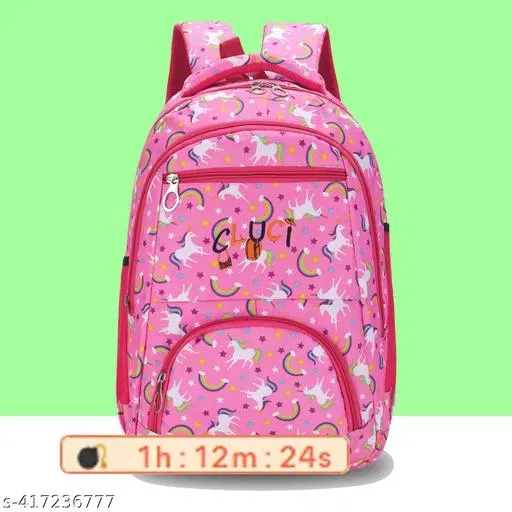 Polyester Backpack Bag, Multicolor