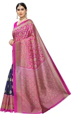 यशिका डिज़ाइनर विमेंस साड़ी आर्ट सिल्क विद अन्स्टिच ब्लाउज पीस 