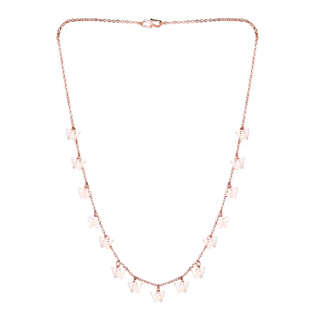 Brass Gold Plated Necklace for Women (Gold, Free)