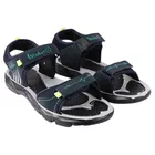 Sandals for Men, Black & Sea Green (6)