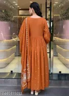 Embroidered Bamboo Kurta Set for Women 