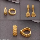 Gold Plated Earring/Stud/Bali Combo For Women'S/Girls