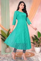 Net Kurti for Women,  Green  