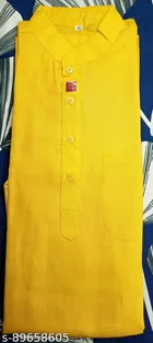 Cotton Solid Kurta for Men 