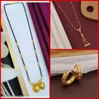 Combo of Alloy Mangalsutra with Chain & 1 Pair Earrings for Women 