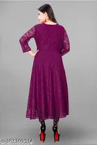 Net Kurti for Women,  Purple  