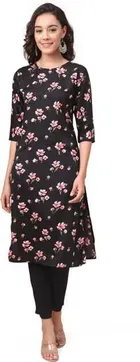 Women Crepe Printed Kurta 