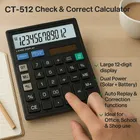 CT-512 12 Digit Dual Power Basic Calculator with Solar Power Recharge for Office & School Purpose 
