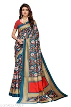 Floral Printed Daily Wear Art Silk Saree for Women 
