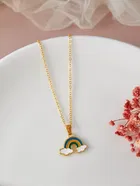 Gold Plated Chain & Pendant for Women & Girls 