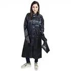Solid Overcoat with Hoods and Side Pocket Raincoat for Women 