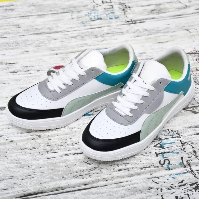 Casual Shoes for Men, White & Blue (6)