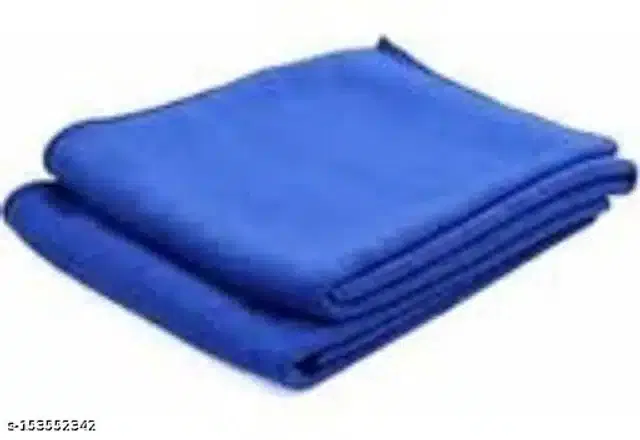 Microfiber Bath Towel (Blue, 40x40 cm) (Pack of 2)