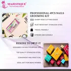 Majestique Nail File,Clipper and Cleaner Professional Steps Polishing Shining Your Fingernail & Toenail Tool Kit Sets 