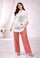 Stylish Printed Kurta Palazzo Set for Women 