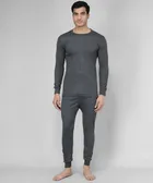 Polycotton Thermal Set for Men (Grey, S)