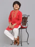 Cotton Blend Kurta with Pyjama for Boys 