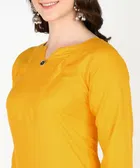 Viscose Rayon Embroidered A-Line Kurti with Pant 