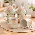 Ceramic Tea & Coffee Cup, White, Pack of 6 