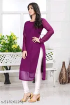 Georgette kurti for Women,  Purple  