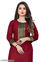 Cotton Kurti for Women,  Maroon  