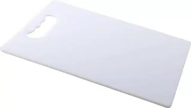 Plastic Vegetable Cutting Board (White, 20x15 cm)
