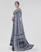 Linen Printed Saree for Women 