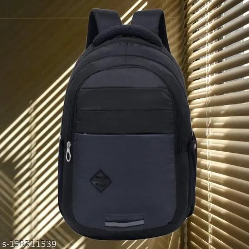 Nylon Backpack for Men & Women, Black