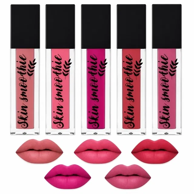 Skin Smoothie Mini Liquid Lipstick, Multicolor [Pack of 5]