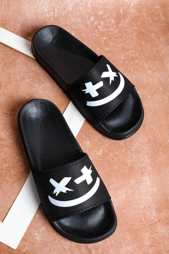 Sliders for Men (Black, 6)