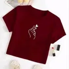 Printed Crop T-shirt for Women 