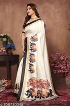 Khadi Printed Saree for Women 