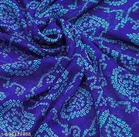 Georgette Solid Saree for Women, Royal Blue 