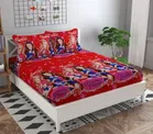 Polycotton Printed Double Bedsheet with Two Pillow Covers 