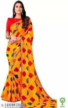 Georgette Printed Saree for Women 