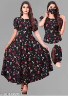 Fit and Flare Dress Floral, Pleated or Gathered for Women 