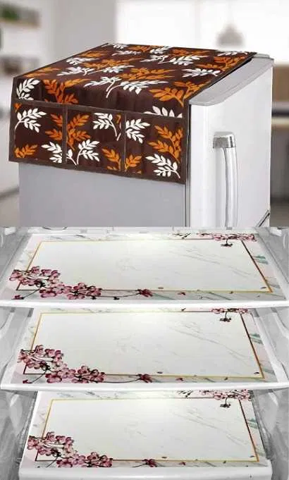 Refrigerator Covers (Maroon) (A-113)